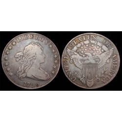 1799 Draped Bust Dollar, BB-165/B-8, Nice VF/XF