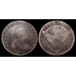 1799 Draped Bust Dollar, BB-165/B-8, VG Details