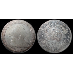 1799 Draped Bust Dollar, BB-160/B-12, VG/AG Details