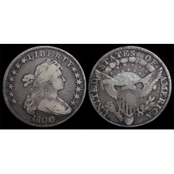 1800 Draped Bust Heraldic Eagle Dollar, BB-181, B-1, R-5, Nice VF
