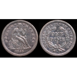 1856-S Seated Liberty Dime, AU Details