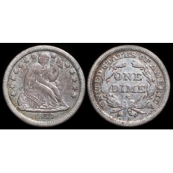 1859-S Seated Liberty Dime, Old Cleaned XF