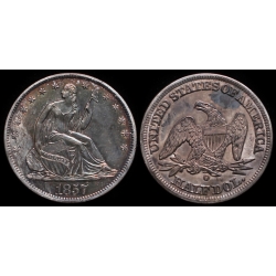 1857-O Seated Liberty Half, Choice BU