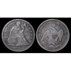 1847 Seated Liberty Dollar, XF