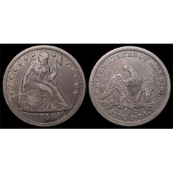 1848 Seated Liberty Dollar, PL XF/AU Details