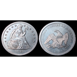 1849 Seated Liberty  Dollar, Looks Proof!