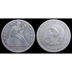1856 Seated Liberty Dollar, Decent G/VG Details