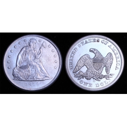 1859-O Seated Liberty Dollar, Nice CH BU