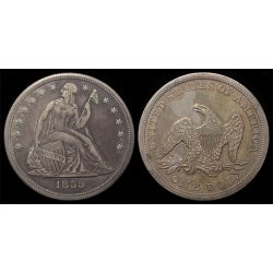1859-S Seated Liberty Dollar, AU+