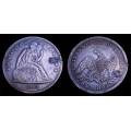 1863 Seated Liberty Dollar, XF/AU Details