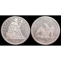 1863 Seated Liberty Dollar, Choice BU