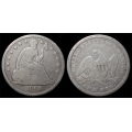 1864 Seated Liberty Dollar, Choice G/VG