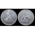1871 Seated Liberty Dollar, AU Details