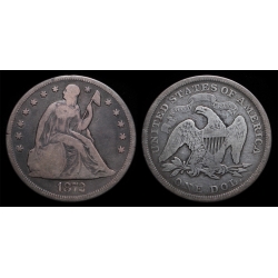 1872 Seated Liberty Dollar, G/VG