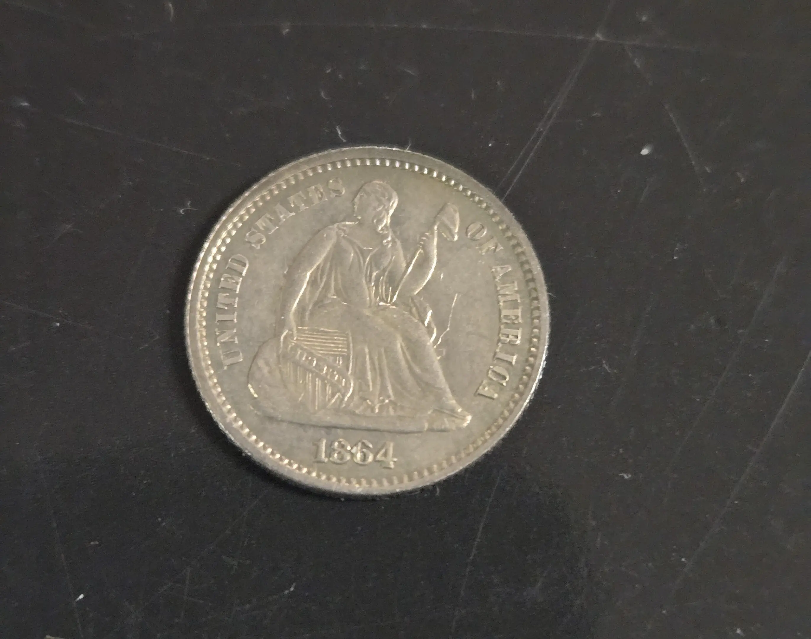 1864 Seated Half Dime