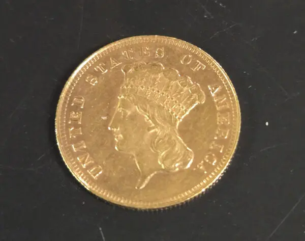 1863 $3.00 Gold