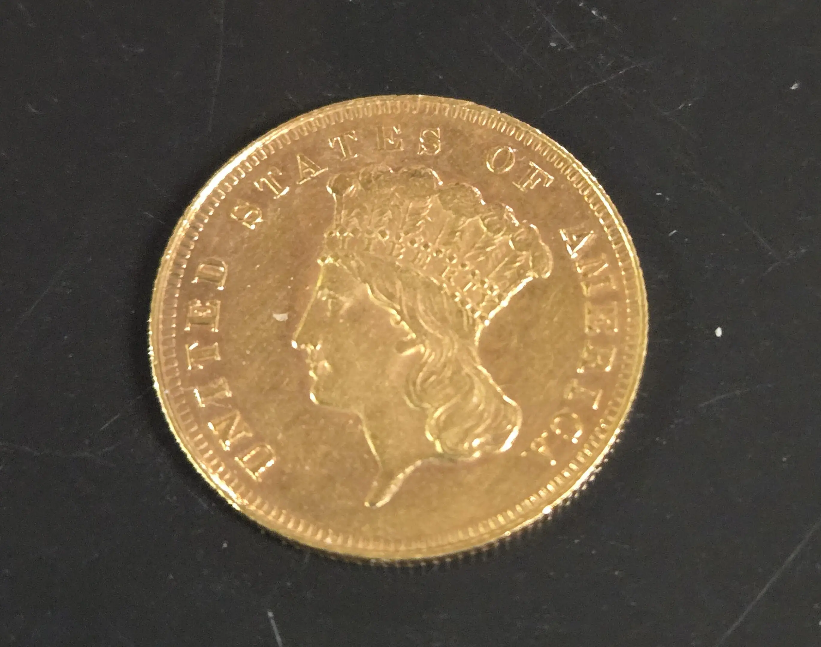 1863 $3.00 Gold